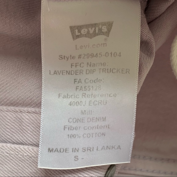 NEW Levi's Jean Trucker Lavender Ombre Jacket - Picture 12 of 14